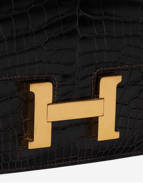 Hermès Constance 18 Alligator Macassar .